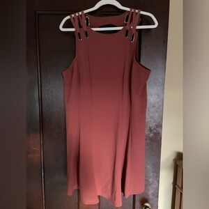 Free People Baby Love Trapeze Mini Dress Rust Size L